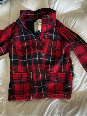 abercrombie kids Red and Navy Plaid Jacket